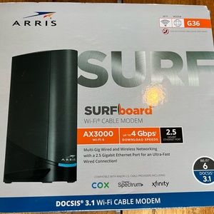 ARRIS Surfboard G36 DOCSIS 3.1 Multi-Gigabit Cable Modem & AX3000 Wi-Fi Router